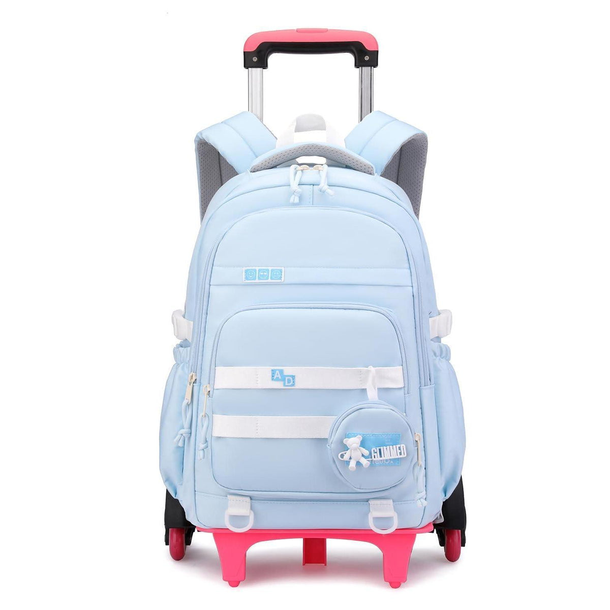 Schultrolley Mädchen mit Rollen & Laptopfach, Blau