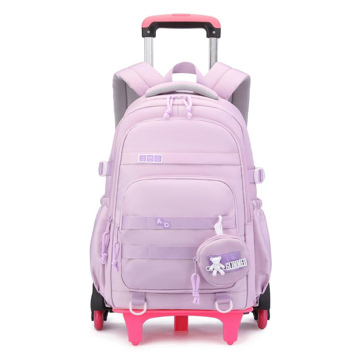 Schultrolley Mädchen mit Rollen & Laptopfach Lila
