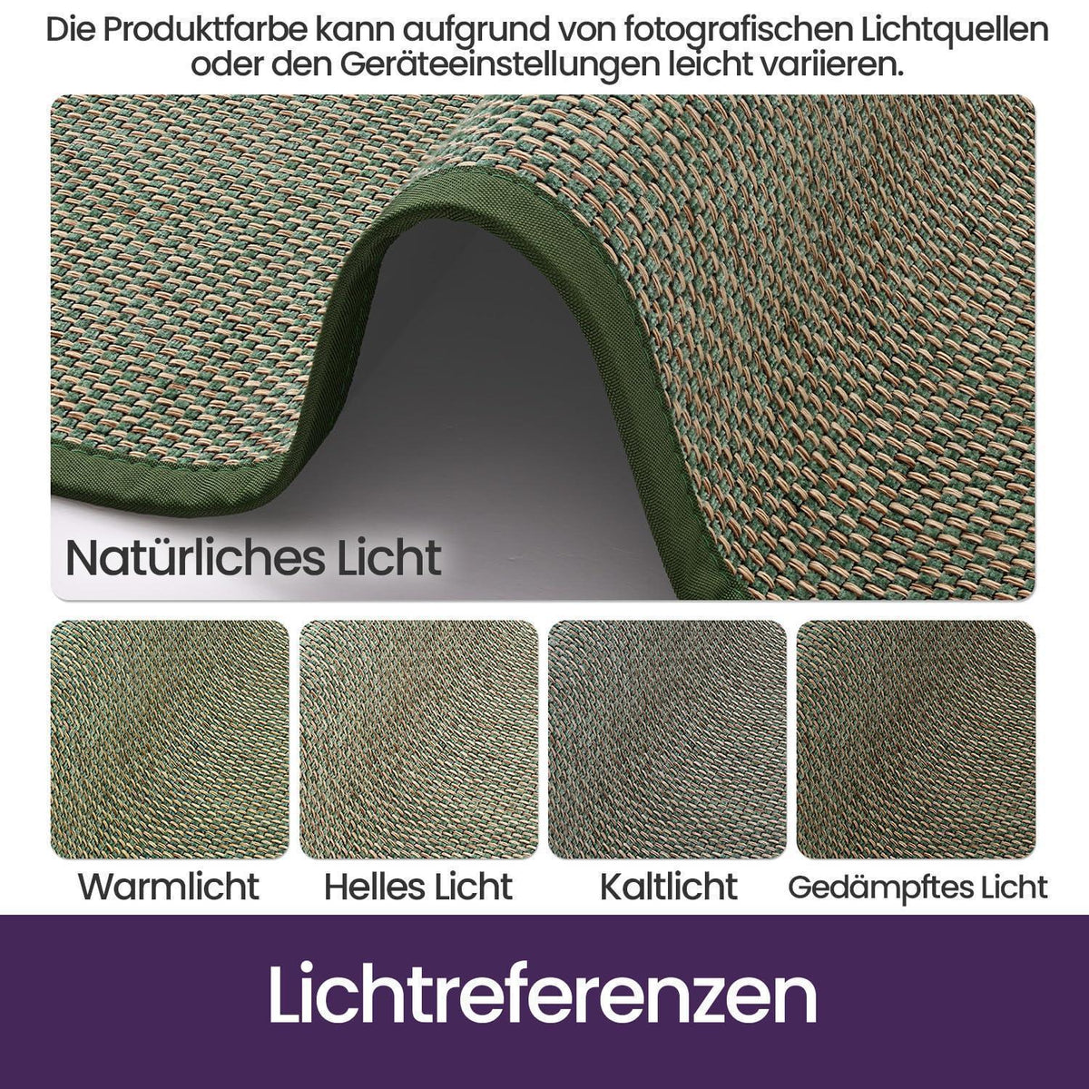 Fußmatte Innen Grün 90x140 cm – Rutschfest & Saugstark