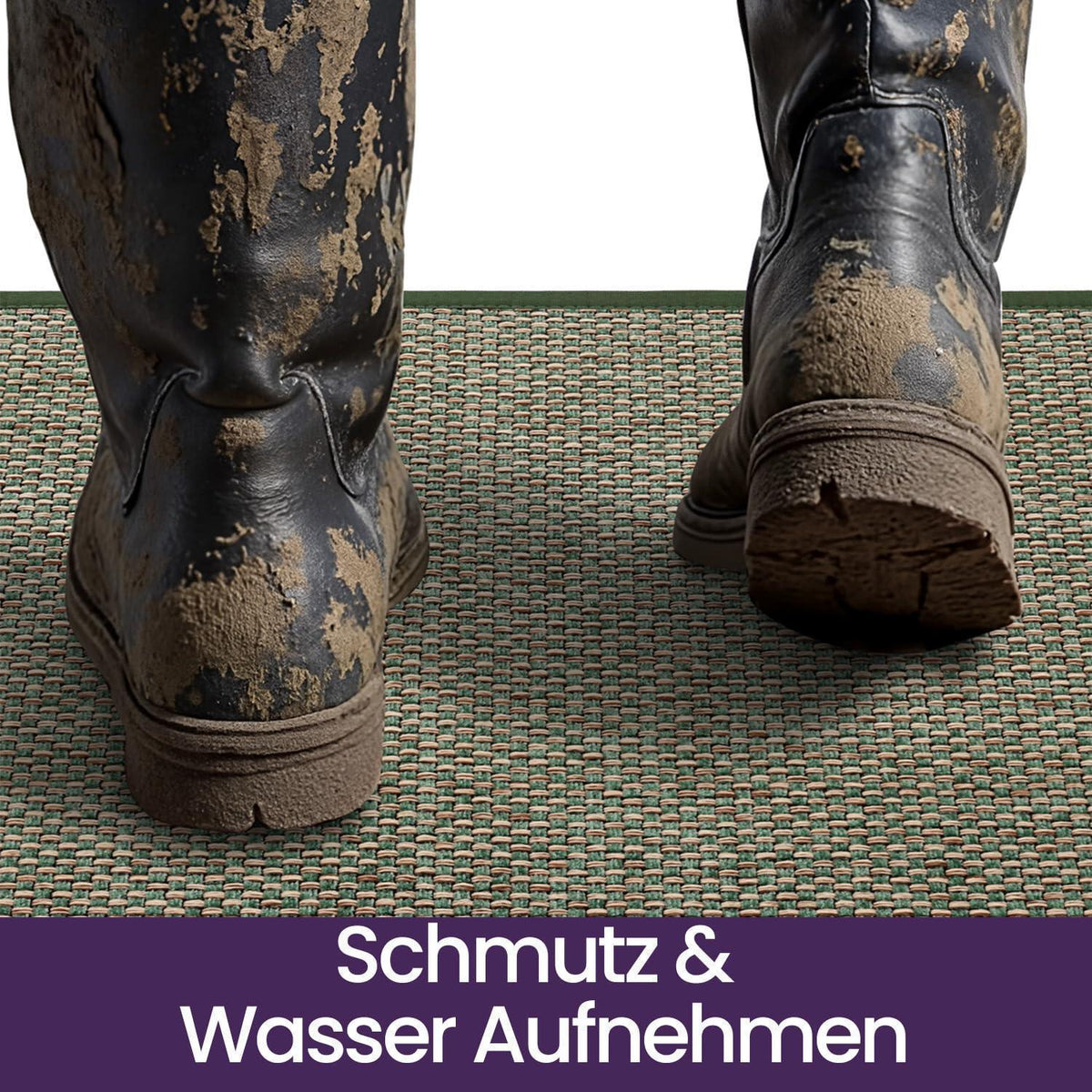 Fußmatte Innen Grün 90x140 cm – Rutschfest & Saugstark