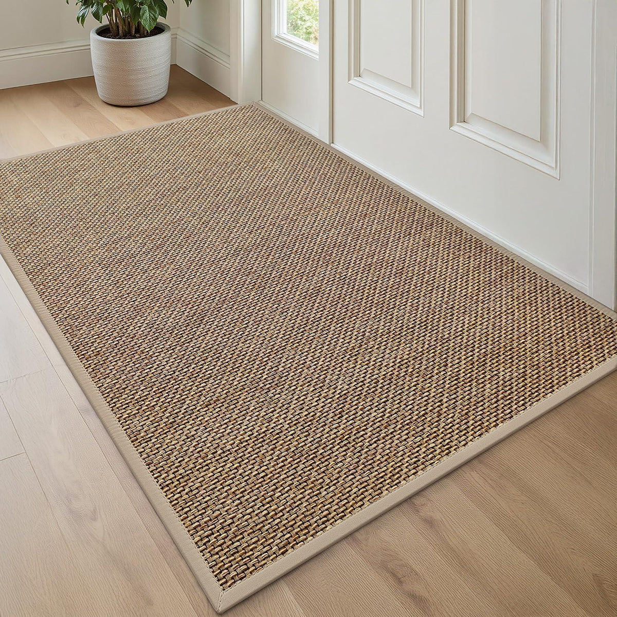 Fußmatte Innen rutschfest 90x140 cm – Saugstark & Beige