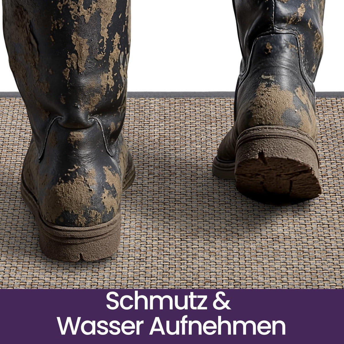 Fußmatte Grau 90x140 cm – Rutschfest & Saugstark für Innen