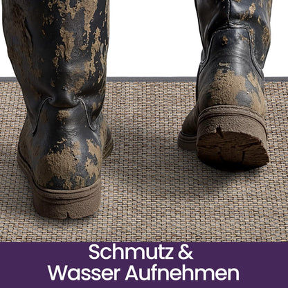 Fußmatte Grau 90x140 cm – Rutschfest & Saugstark für Innen