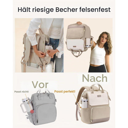 Laptop Rucksack Damen 15,6 Zoll – Wasserdichter Schulrucksack Lila