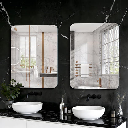 Rechteckiger rahmenloser Badezimmerspiegel 60x80 cm mit HD Reflexion