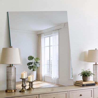 Rahmenloser Badezimmerspiegel 75x90 cm – HD Spiegelung, Robust & Modern