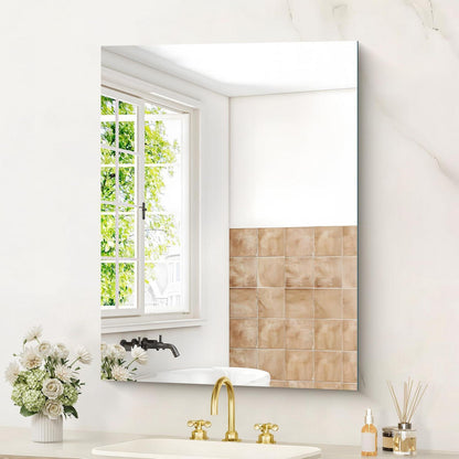Rechteckiger rahmenloser Badezimmerspiegel 60x80 cm – HD Spiegelung