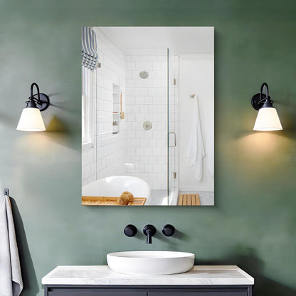 Rechteckiger rahmenloser Badezimmerspiegel 60x80 cm – HD Spiegelung
