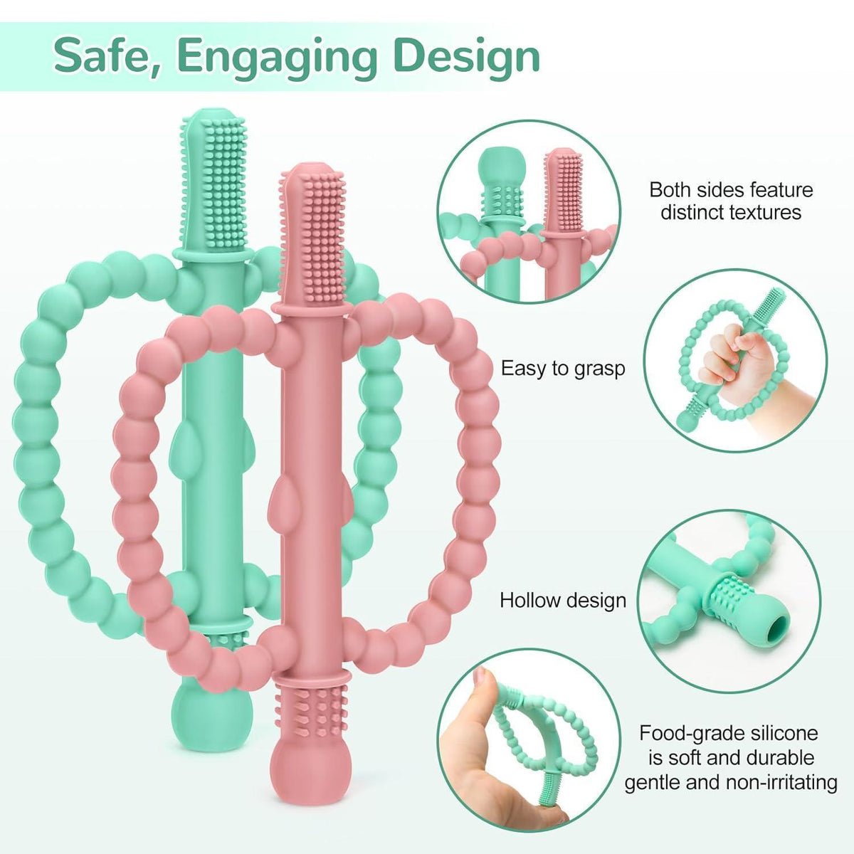 Silikon Beißring für Babys – BPA-frei & zur Zahnfleischmassage