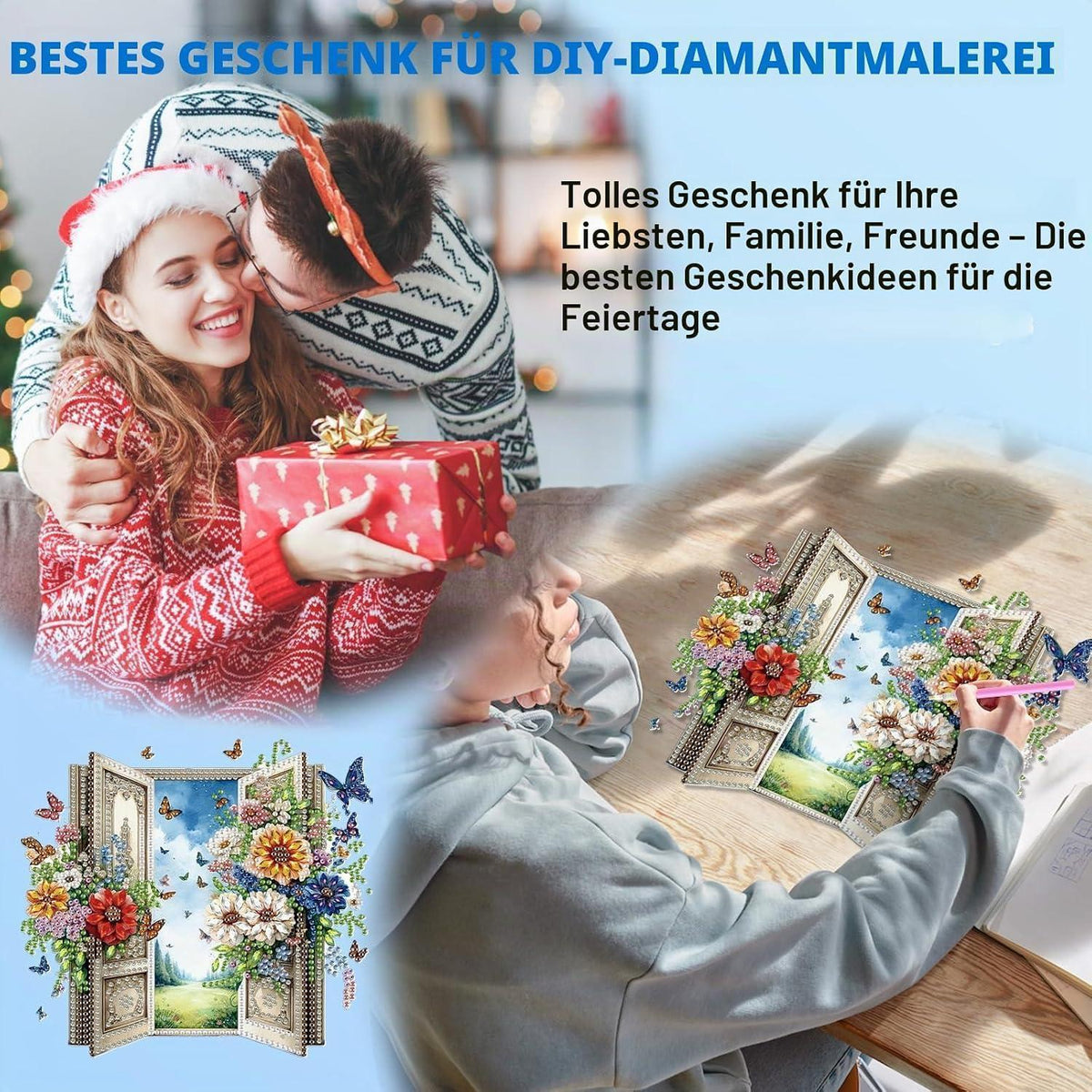 5D Diamantmalerei Blumen Fensterbild für Erwachsene