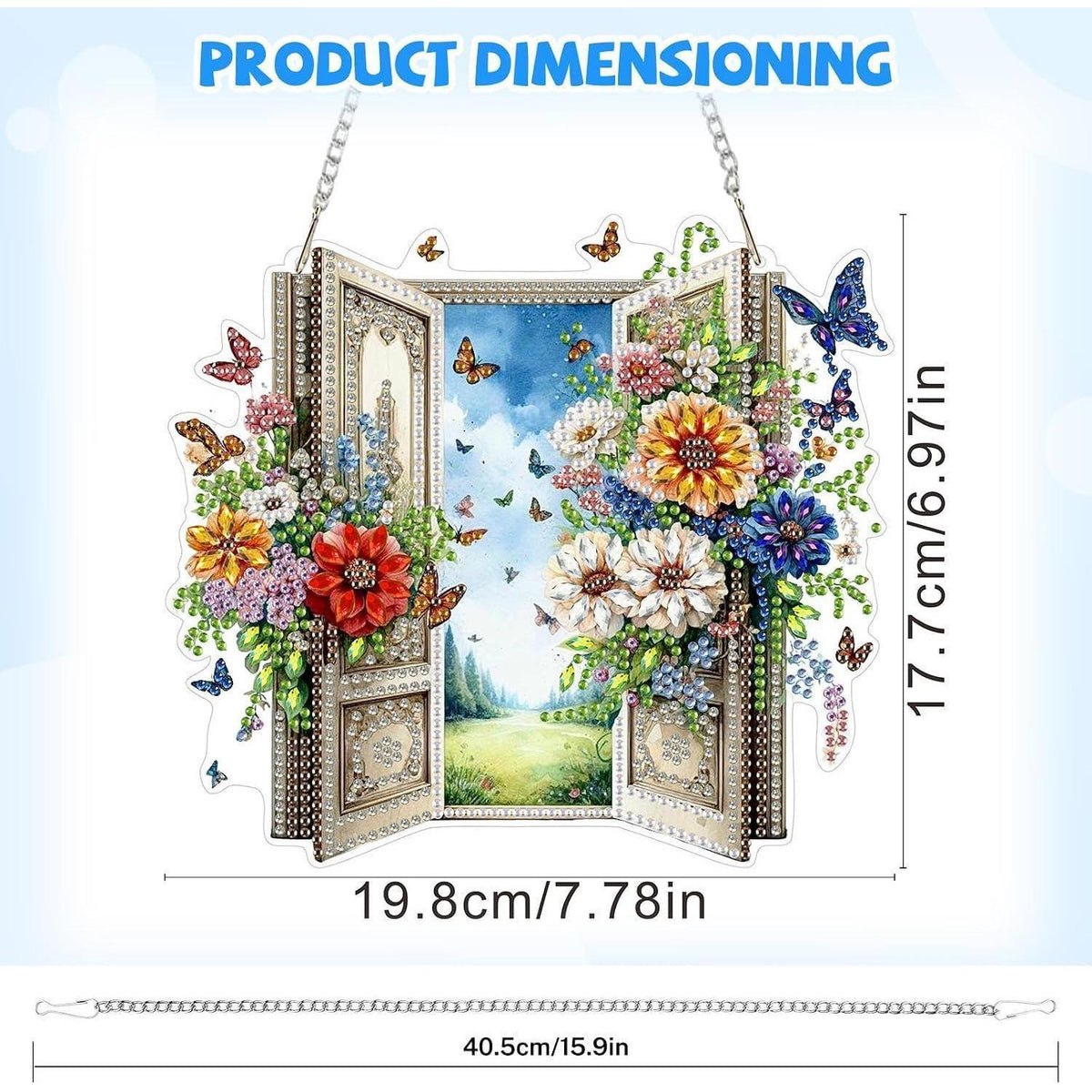 5D Diamantmalerei Blumen Fensterbild für Erwachsene