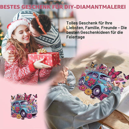 5D Diamantmalerei Anhänger Schmetterling Blumen Fensterbild