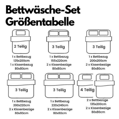 Marmor Grau Schwarz Bettwäsche-Set 135x200 cm, 4-teilig