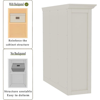 OSCHF 9-Fächers Bücherregal mit Sockel – Weißes Holzregal für Wohnen & Büro