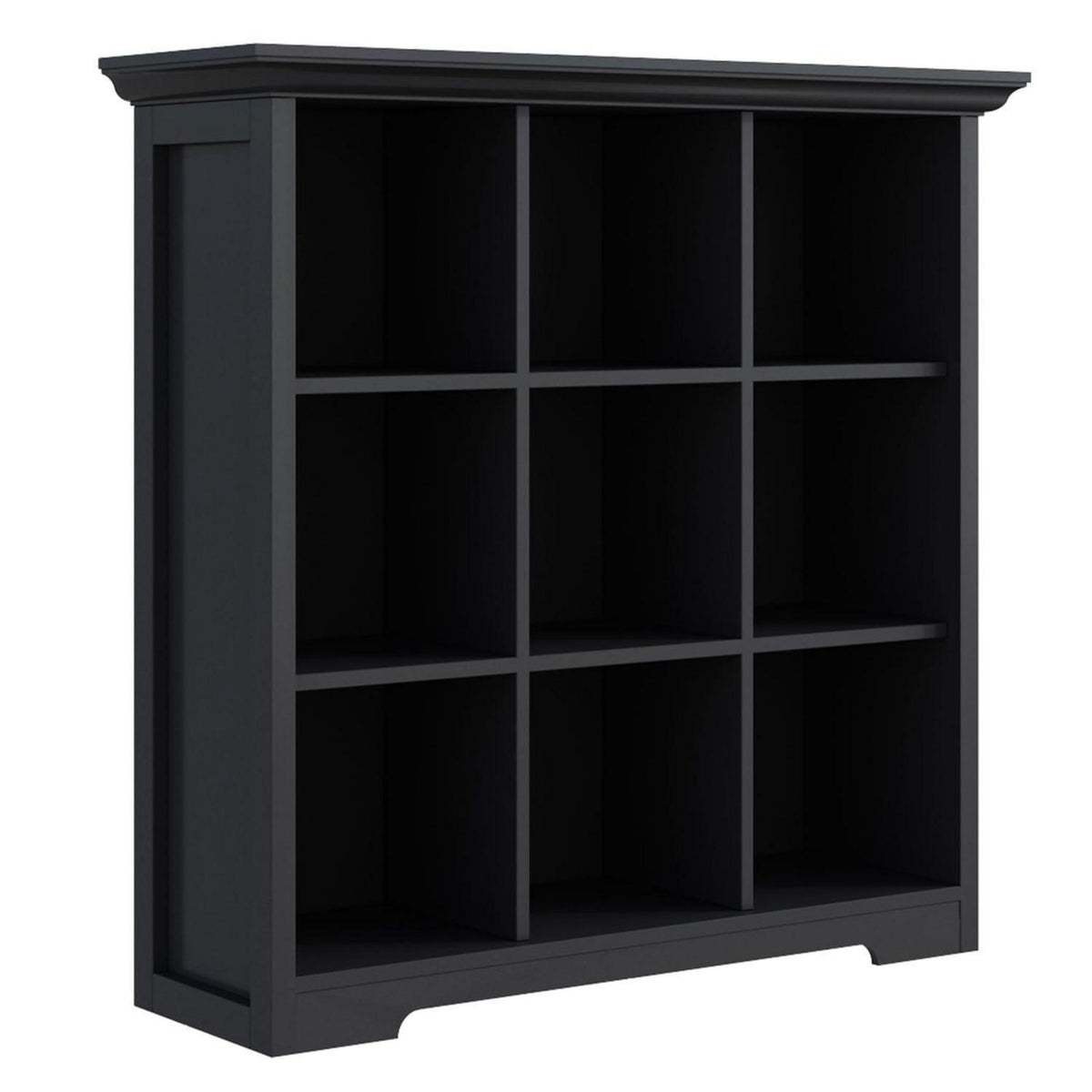 OSCHF Bücherregal 9 Fächer - Modernes Holzregal Schwarz