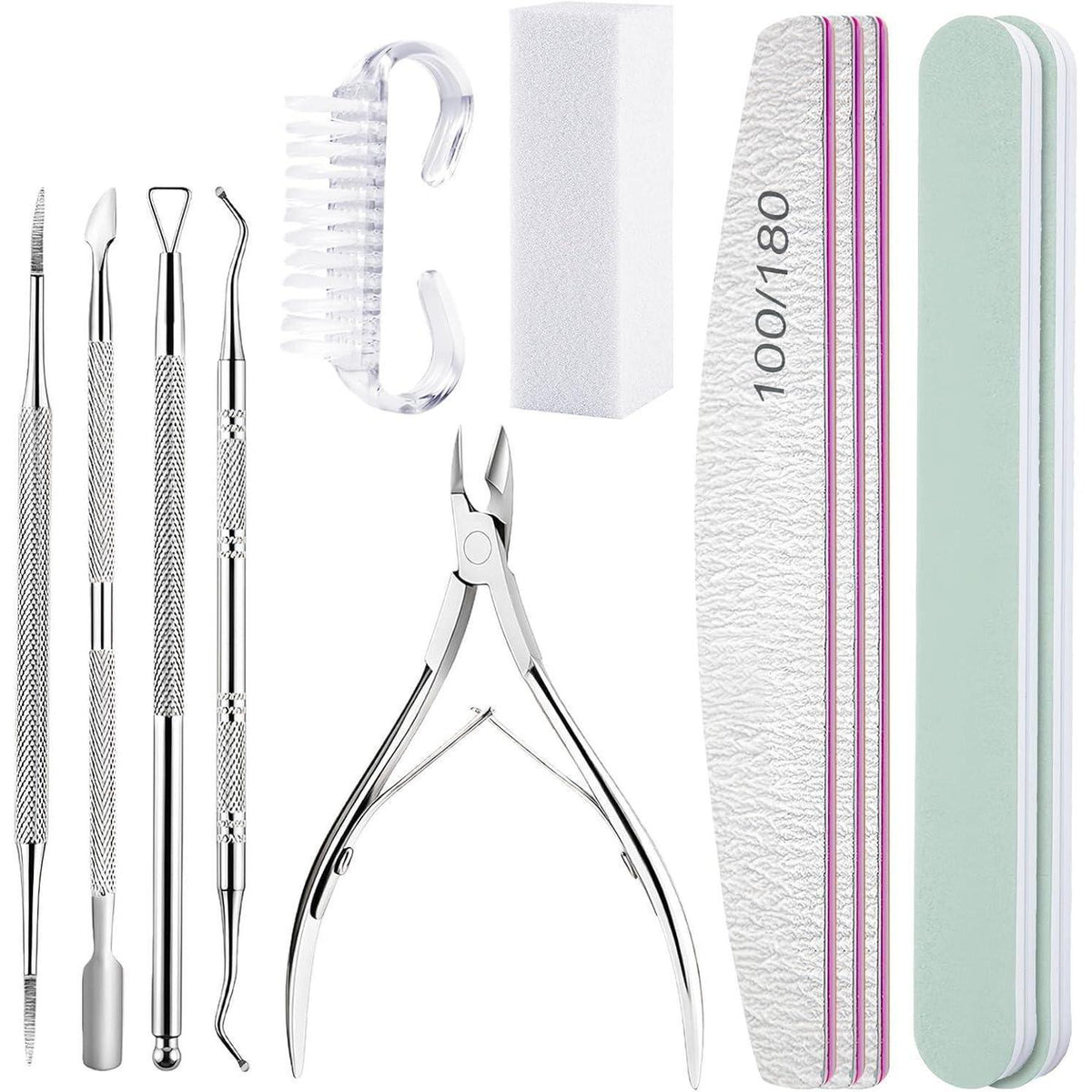 12-teiliges Maniküre Set für Nagelpflege Zuhause & Studio