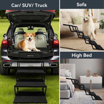 Hundetreppe Klappbar – Gelenkschonend & Stabil für Auto/SUV