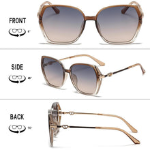 Sonnenbrille Damen Schmetterling Groß Braun 54mm UV Schutz