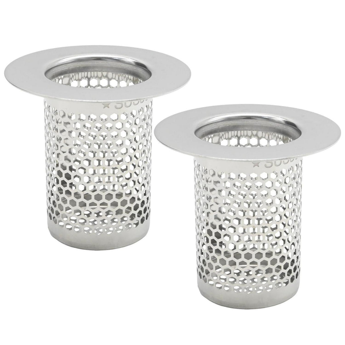 Edelstahl Abflussfilter 2er Set – Feinmaschig & Verstopfungsfrei