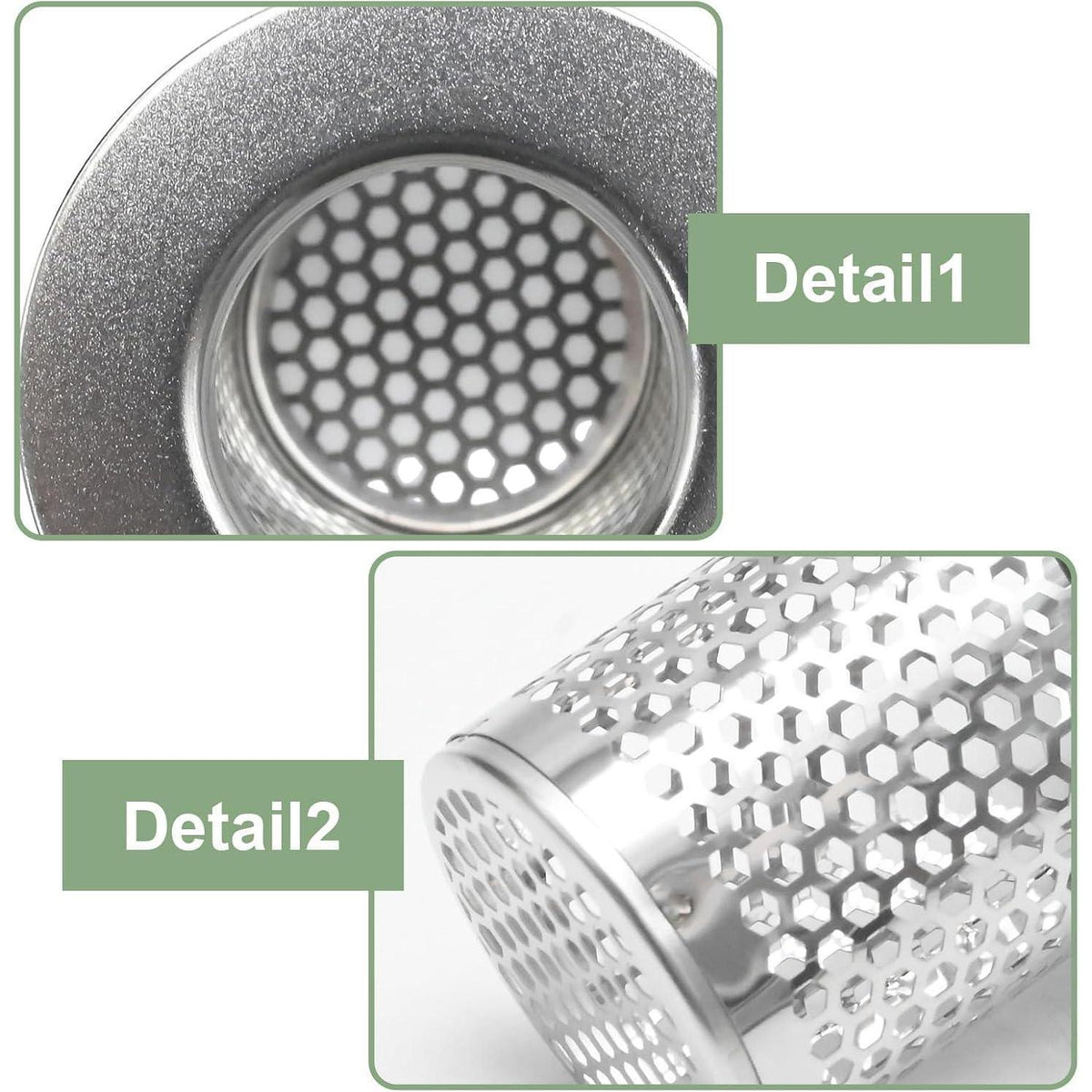 Edelstahl Abflussfilter 2er Set – Feinmaschig & Verstopfungsfrei