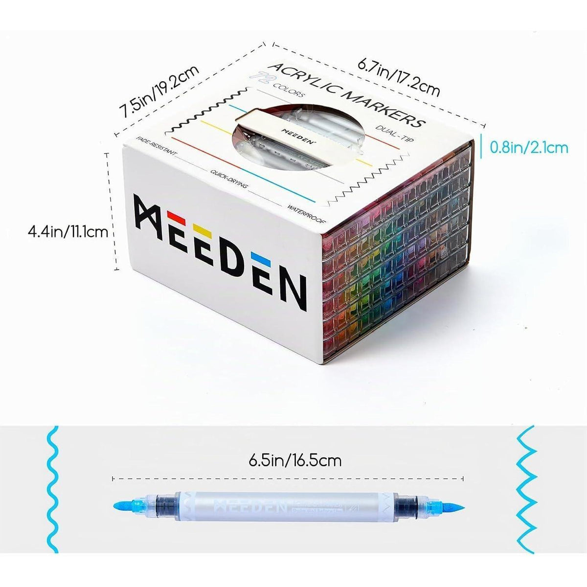 Acrylmarker Set 72 Farben – Doppelspitze für Kunst & Basteln