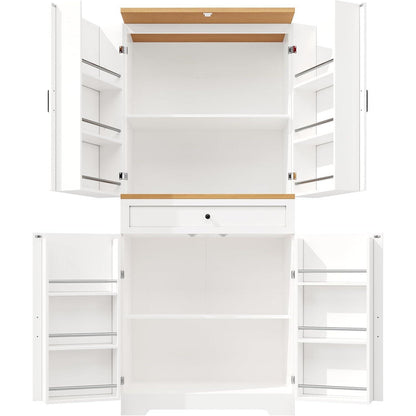 Moderner Küchenschrank 80x40x180cm mit Schubladen & Fächern
