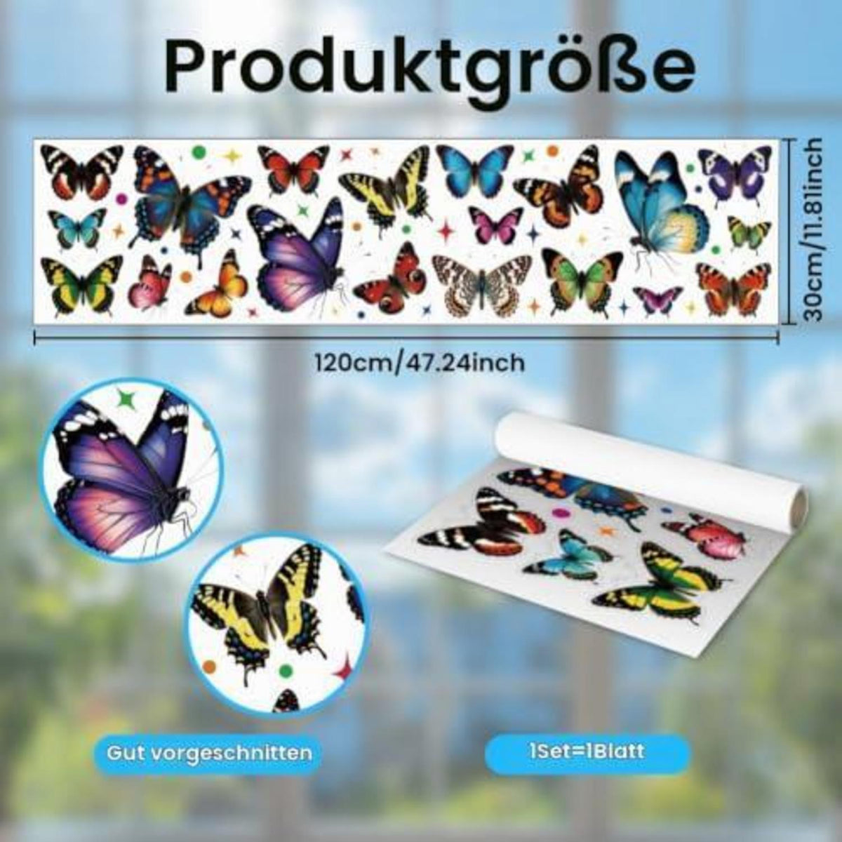 Fensterbilder Schmetterlinge – Lebendig & Doppelseitig