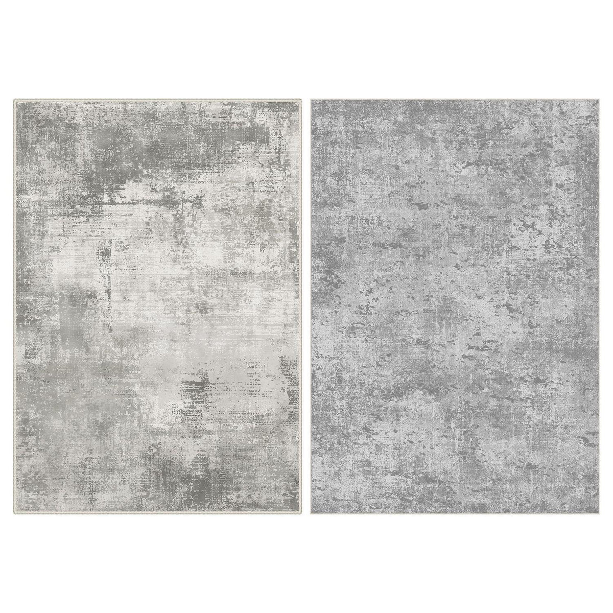 Moderner Waschbarer Teppich Grau 160x230 cm – Wohnzimmer & Schlafzimmer