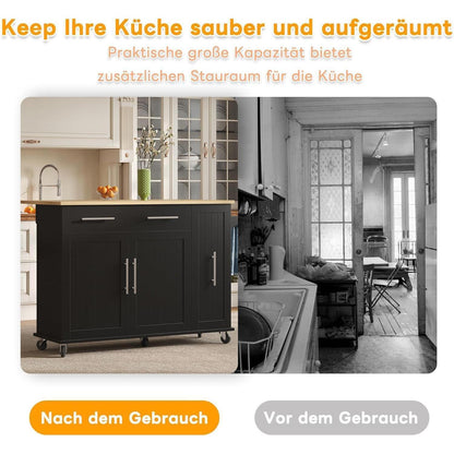 Küchenwagen mit Klappplatte & Schublade – Mobil & Praktisch