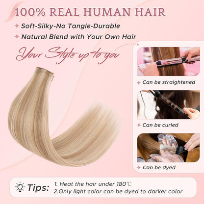 Echthaar Clip-in Extensions – 50 cm, #12p613