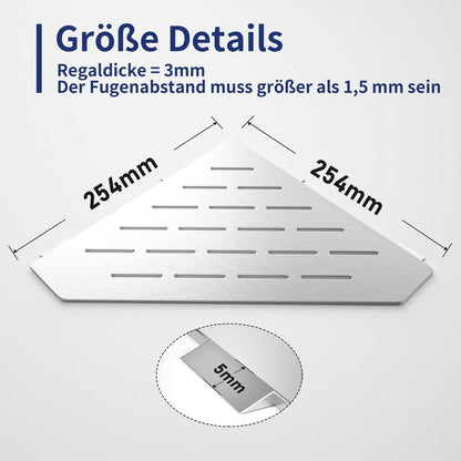 Edelstahl Duschablage Ecke – 2er Pack, Robust & Platzsparend