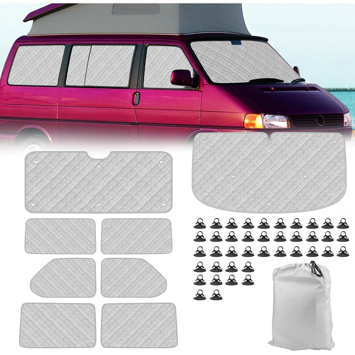 Thermomatte VW T4 Innen – Set für Privatsphäre & Temperaturkontrolle