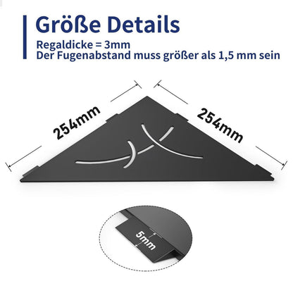 Eck-Duschregal Edelstahl 2er-Pack Schwarz – Platzsparend & Robust