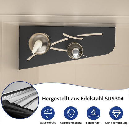 Eck Duschregal Edelstahl 2er-Pack Mattschwarz – Platzsparend & Robust