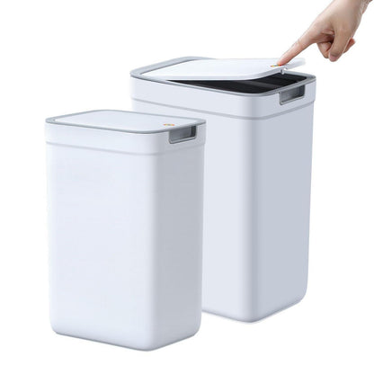 Badezimmer Mülleimer Set 2er-Pack | 13,5L + 9L | Weiß