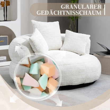 Lazy Sitzsack mit hohem Rücken – Bequemer Lounger für Wohnzimmer