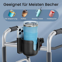 2-in-1 Getränkehalter für Rollator, Kinderwagen & mehr