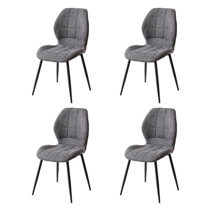 Esszimmerstuhl Set Grau – 4 gepolsterte Stühle im Nordic Stil