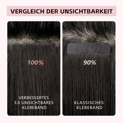 Echthaar Tape-in Haarverlängerung Mittelbraun #4, 55cm