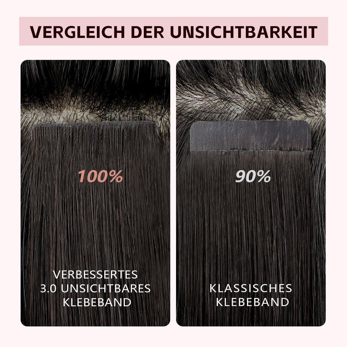 Echthaar Tape Extensions #18p613 Aschblond 50cm