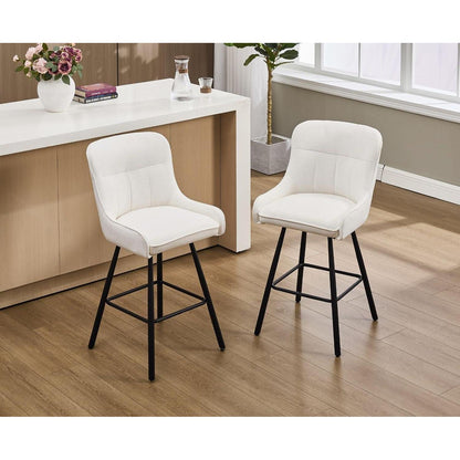 Barhocker Set 2er Chenille – Modern & Bequem
