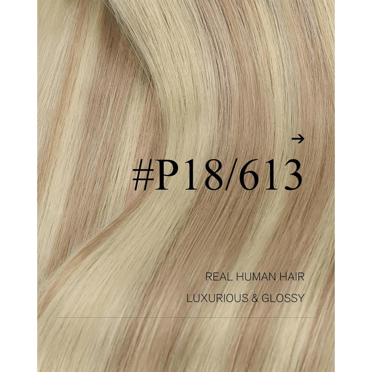 Blond Tressen Extensions Echthaar 45cm 100g 18/613