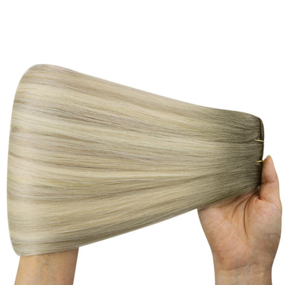 Blond Echthaar Tressen 35cm – Volumenspendend & Länger