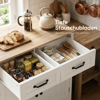 Küchenschrank mit Arbeitsplatte – Braun, 2 Schubladen & 2 Türen
