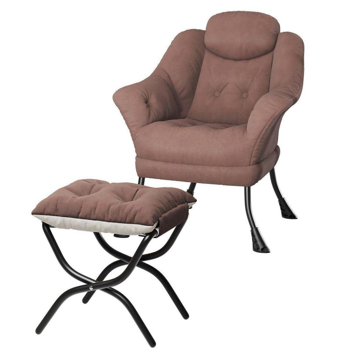 Bequemer Sessel mit Hocker – Modernes Lounge-Design