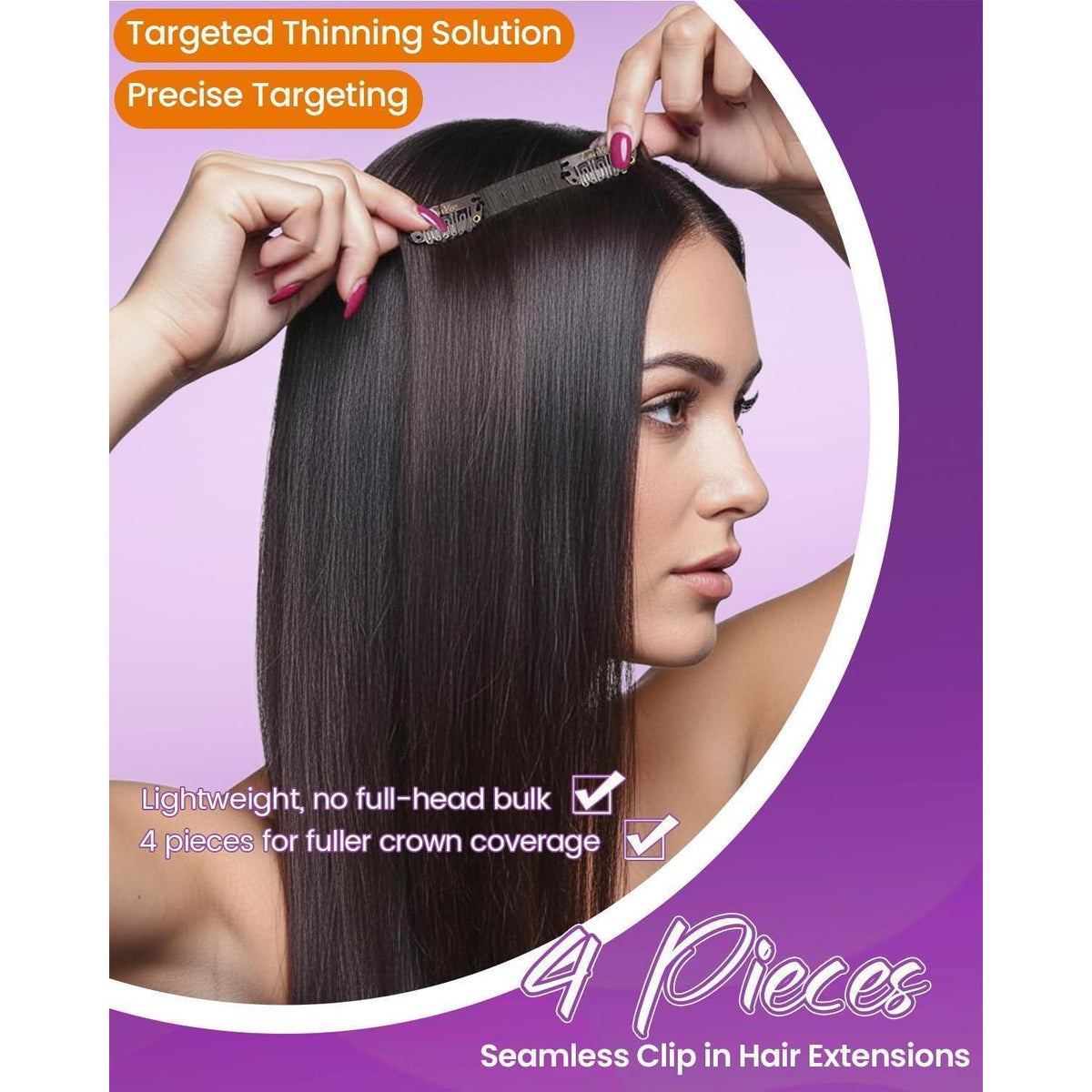 Echthaar Clip-in Extensions Platinblond 60cm