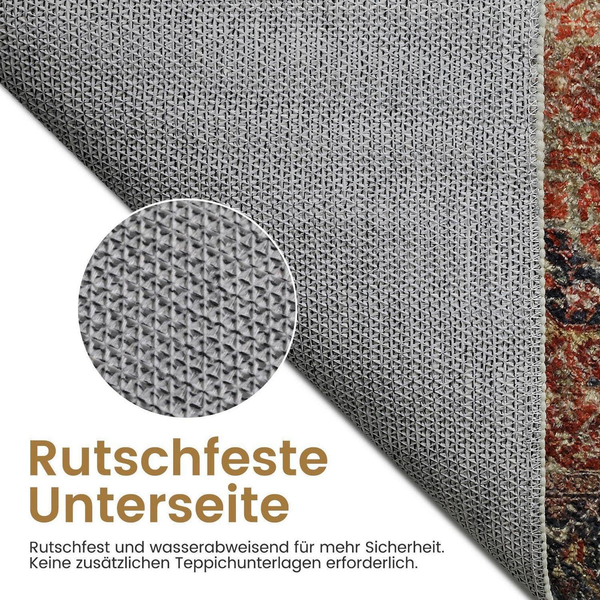 Fußmatte Braun/Mehrfarbig 60x90cm – Kinder & Tierfreundlich