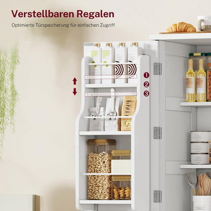 4-türiger Küchenschrank mit 6 Einlegeböden – Weiß