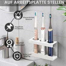 Elektrischer Zahnbürstenhalter Wand Edelstahl 3-Loch Weiß