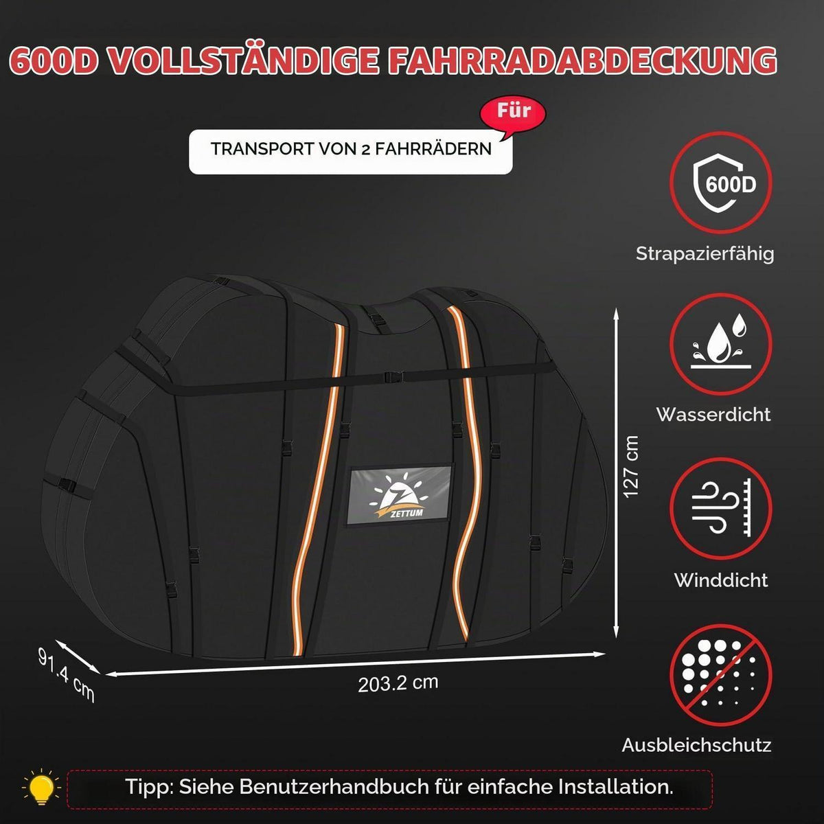 Fahrradabdeckung 2er-Pack – Wasserdicht & UV-Beständig